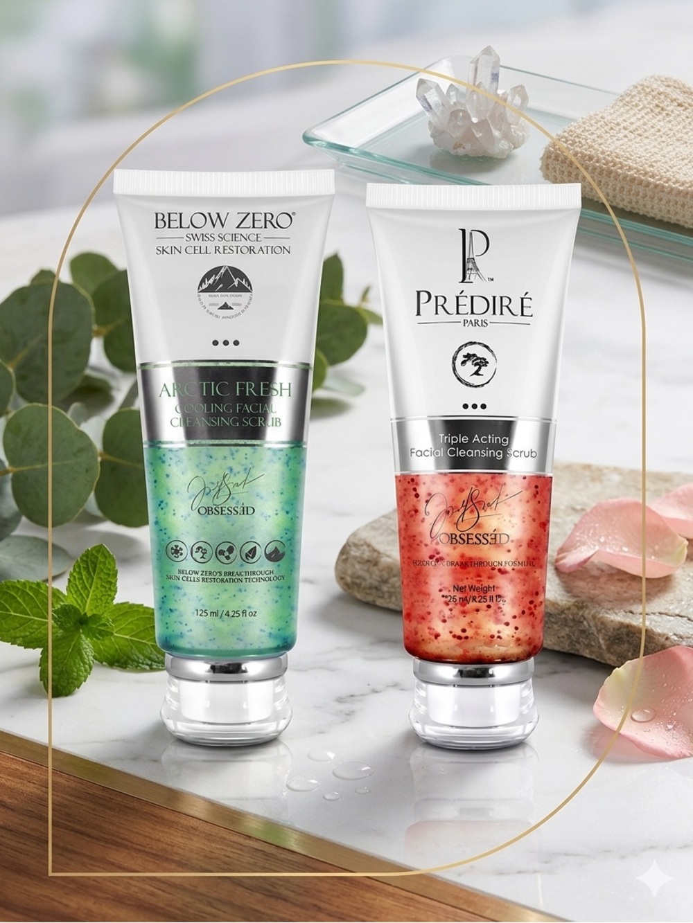 🔥Predire & Below Zero BUNDLE Facial Cleanser Scrubs ~ Retail $300🔥